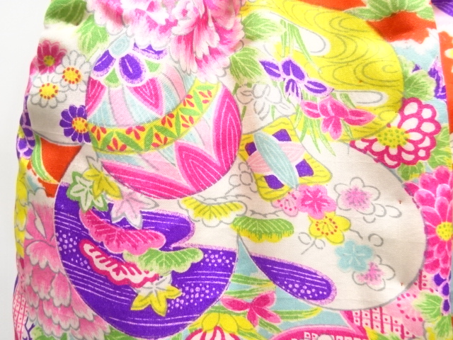  アンティーク　花模様ちゃんちゃんこ